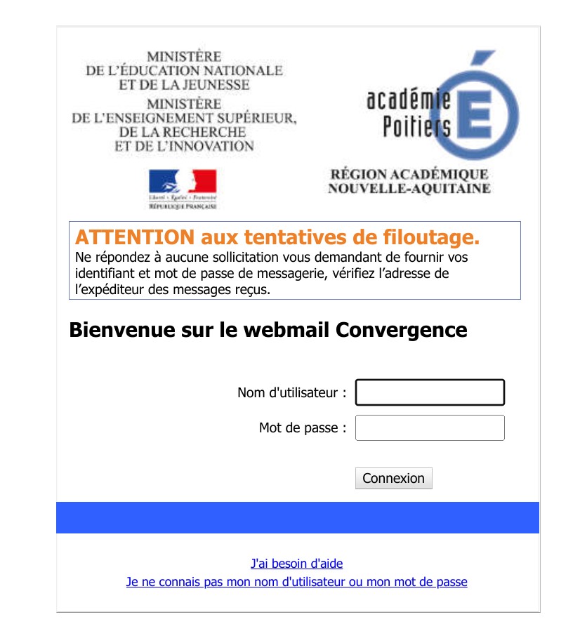 Capture Webmail Ac Poitiers 1
