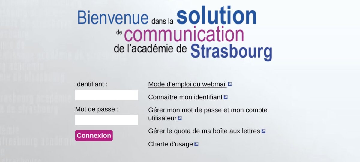 Capture Webmail Ac Strasbourg 1