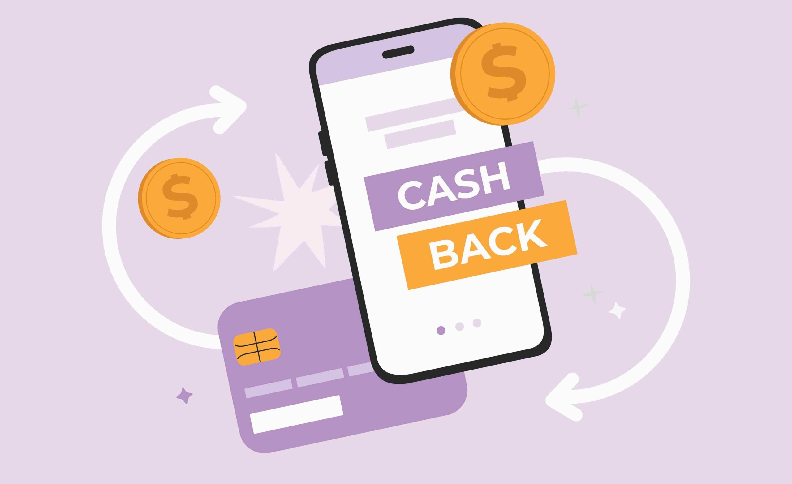 illustration cashback, téléphone carte bancaire